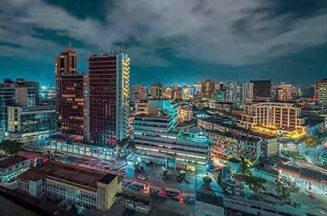 Dar es Salaam city at night