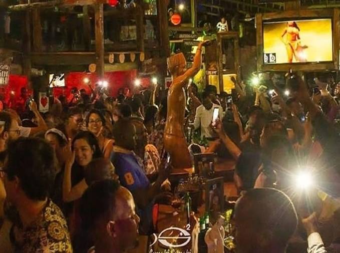 A lively crowd at a Dar es Salaam night spot